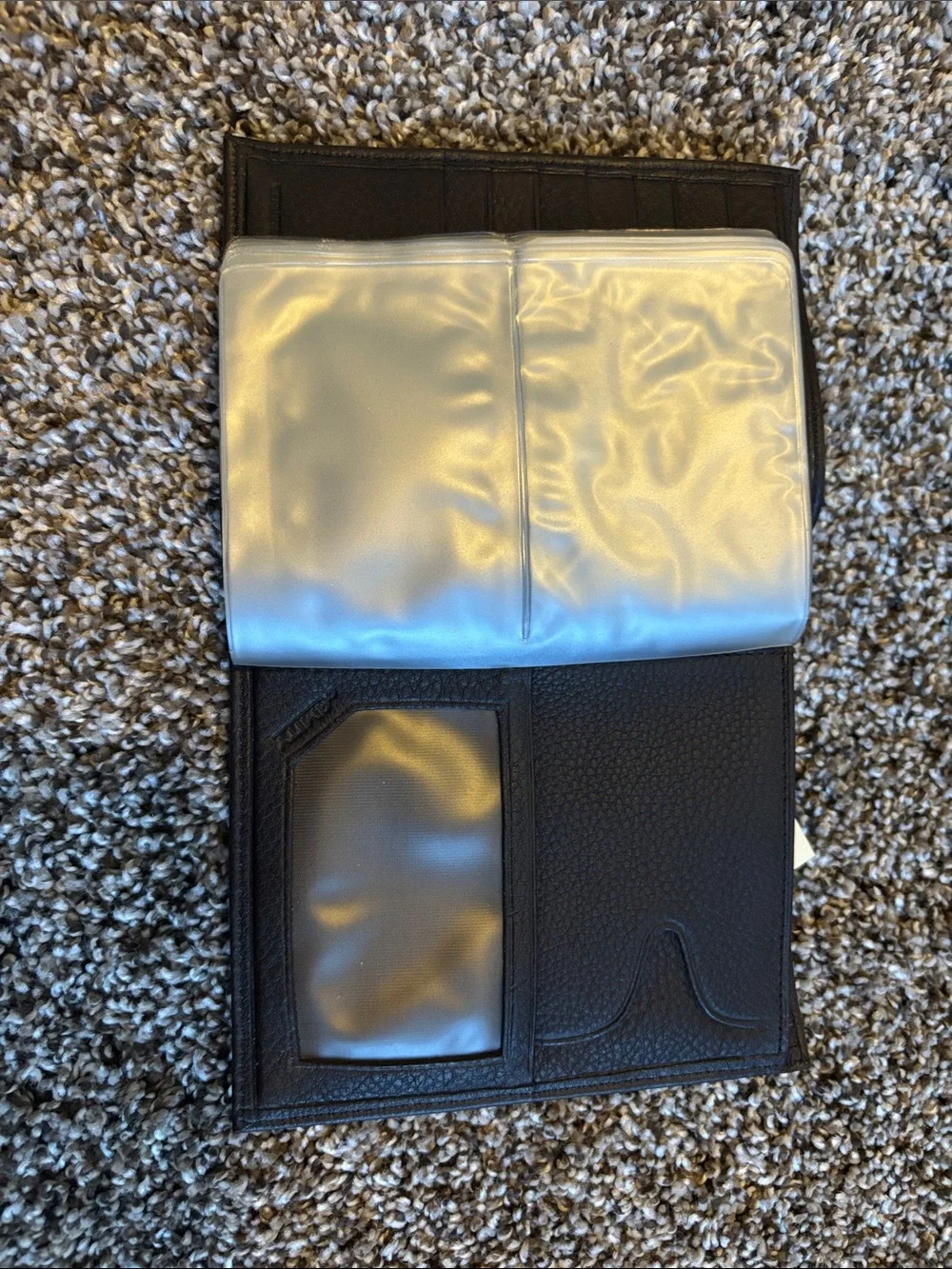 Men's Black Pebble Leather Card & Key Holder